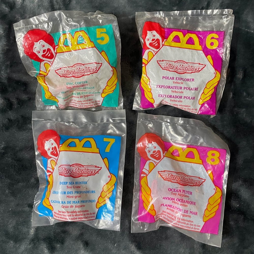 Vintage McDonald’s Micro Machines Happy Meal Toys